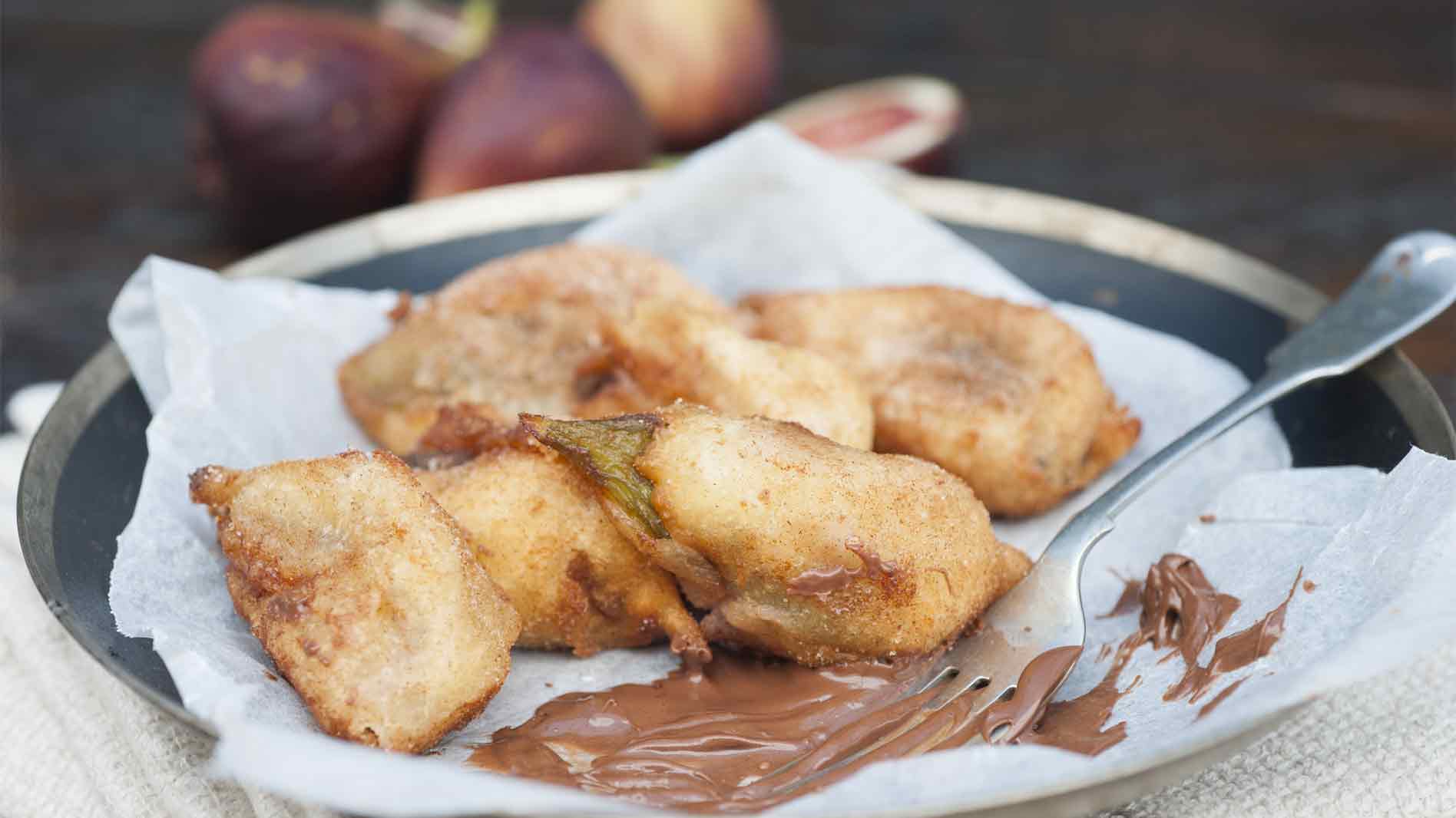Fresh Fig Donuts with Nutella