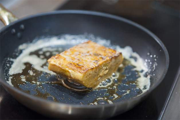 Frying the French Toast